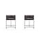 Manhattan Comfort Cosmopolitan Counter Stool in Pebble and Black, PK2 2-CS008-PE - alternate 1
